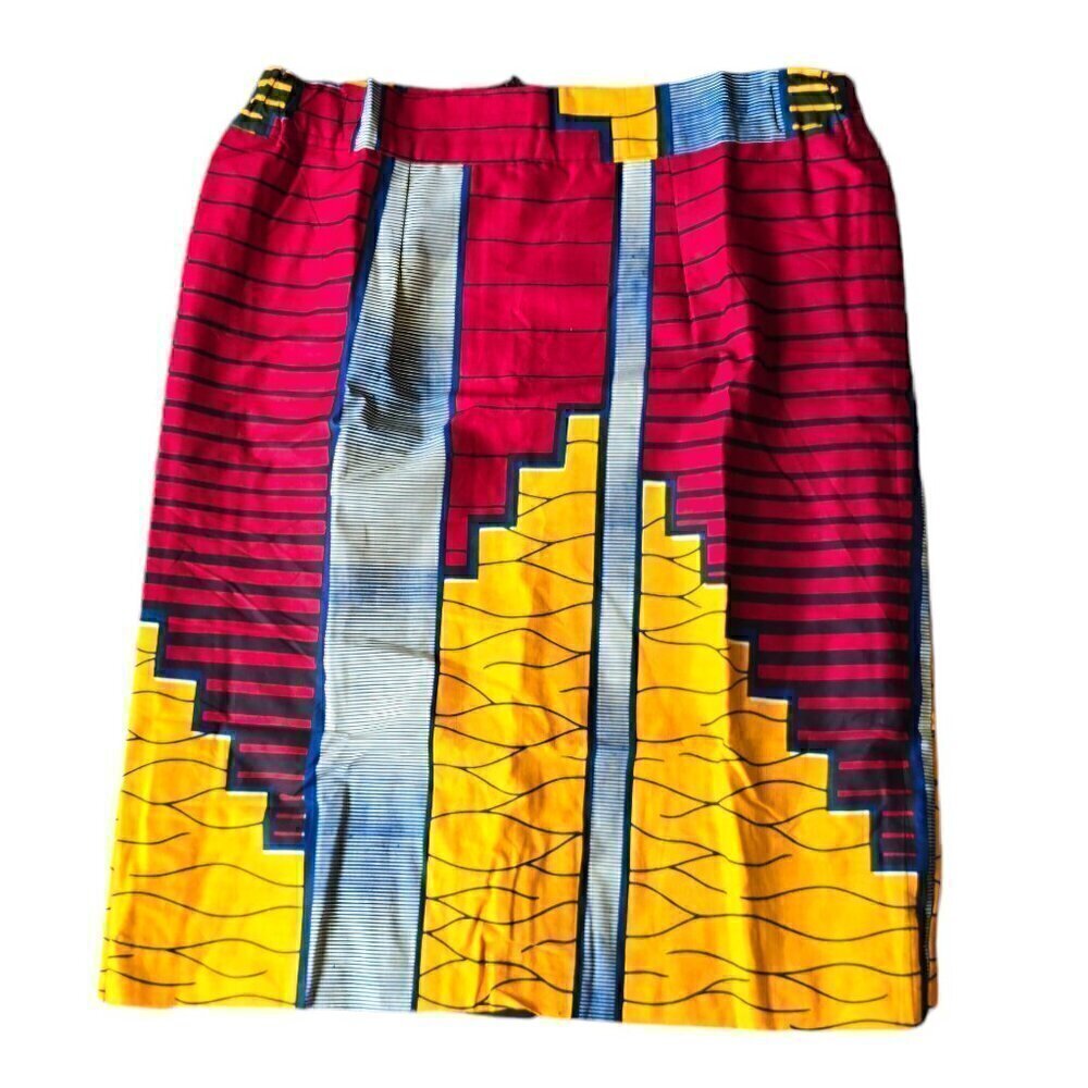 Ankara Geometrical Pattern print Pencil Skirt.. size medium